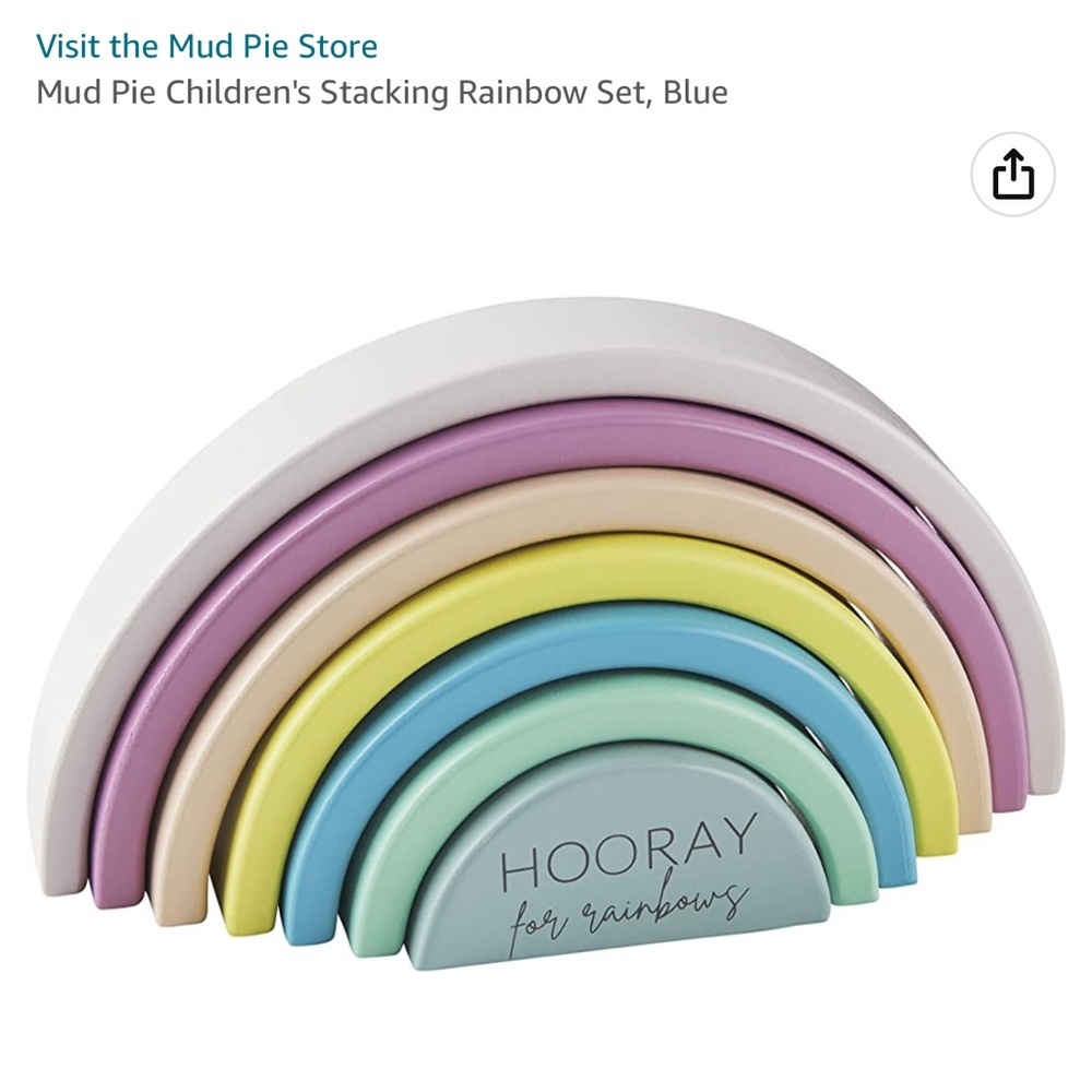Mud Pie Wooden Rainbow Stacking Toy